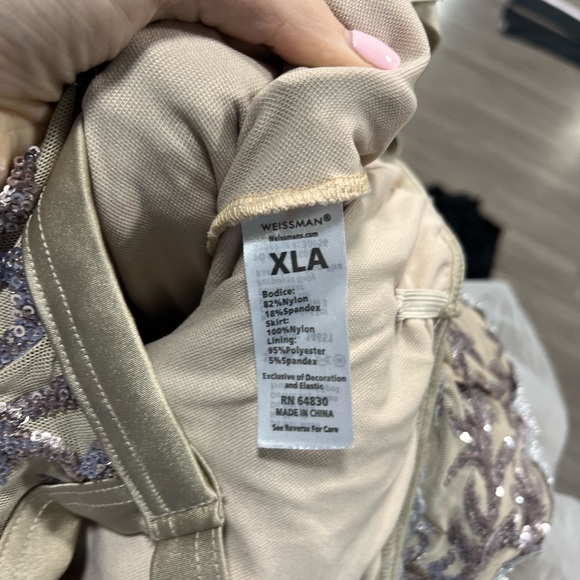 Weissman Grey Sequin Ballet Dance Costume - Picture 7 of 9